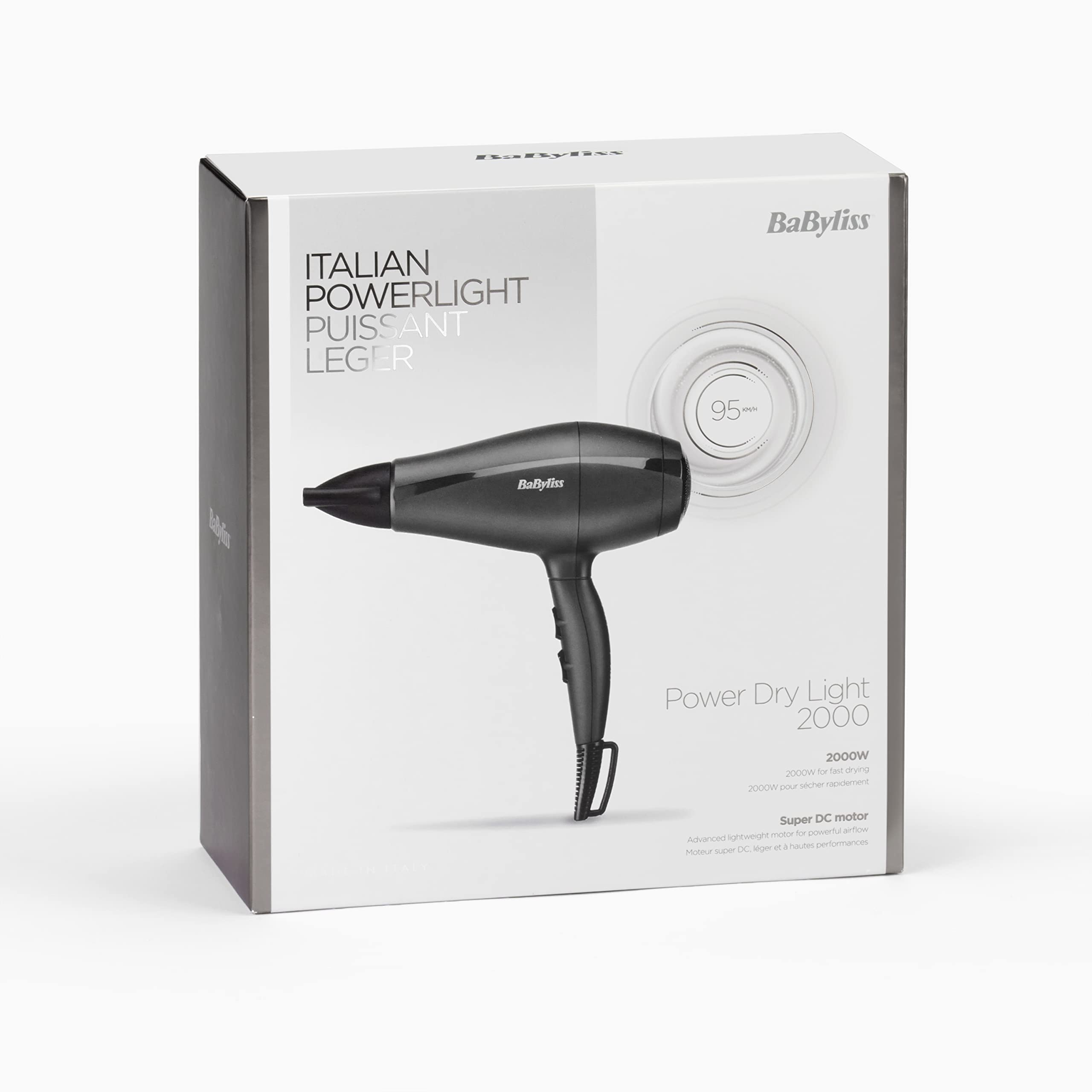 BaByliss Italian-made Hairdryer| 2000w Performance With High Torque Motor | Adjustable Speed Settings & Lightweight & Portable | Professional-grade Results With Italian Made Quality (OPEN-BOX) BaByliss Italian-made Hairdryer| 2000w Performance With High Torque Motor | Adjustable Speed Settings & Lightweight & Portable | Professional-grade Results With Italian Made Quality (OPEN-BOX)